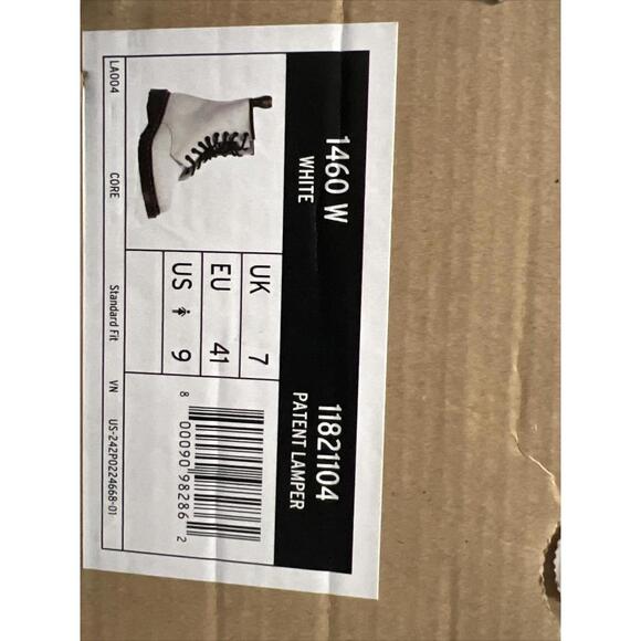 DR. MARTENS ZAVALA T LAMPER AIR WAIR WOMEN’S WHITE COMBAT BOOT SIZE US 9 - Picture 5 of 5